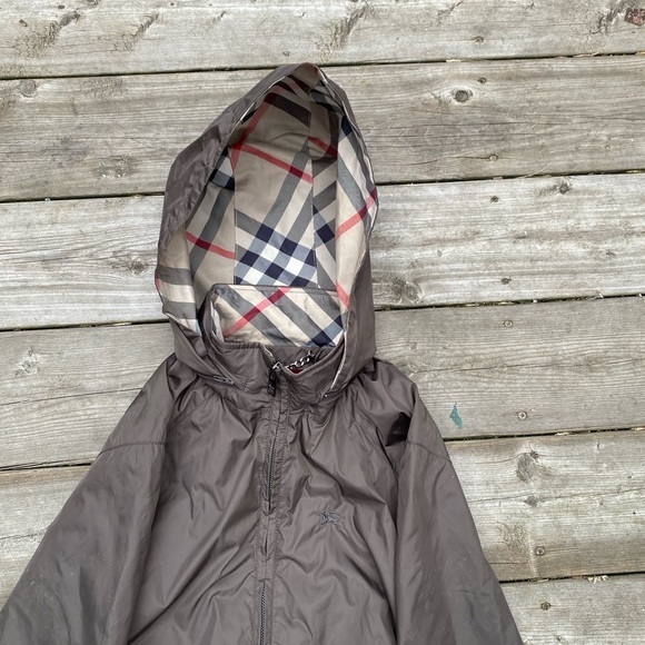 Vintage Burberry London Nylon Novacheck Jacket Medium Brown - Picture 6 of 16